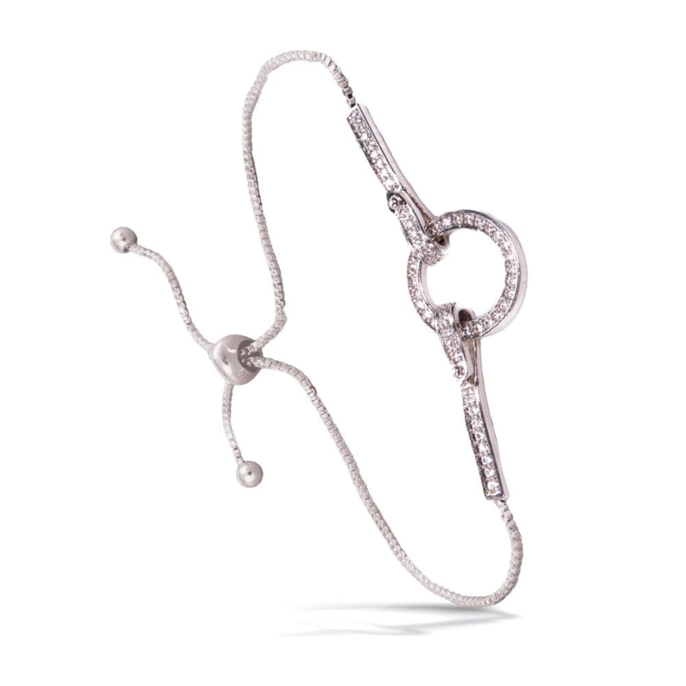 CIRCLE ADJUSTABLE BRACELET by Amanda Blu – SILVER 21.99